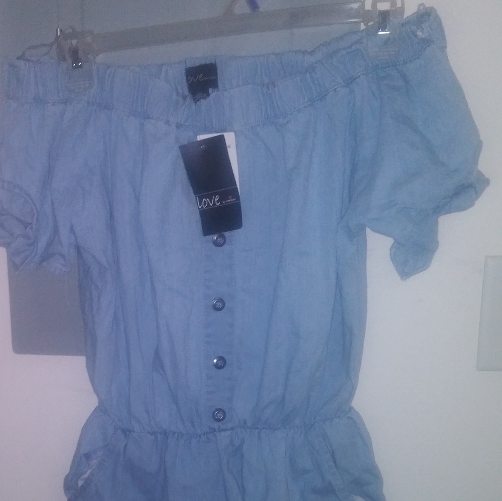 Denim Romper